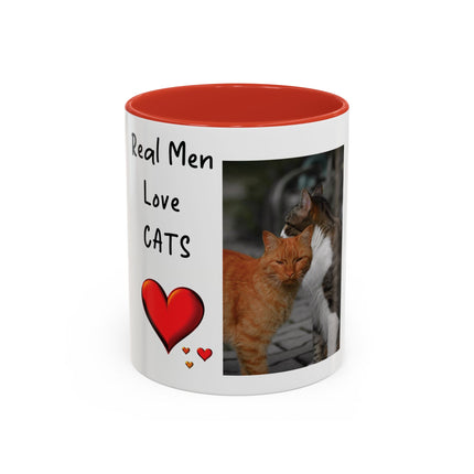 Real Men Love Cats Coffee Mug – 11oz Accent Mug