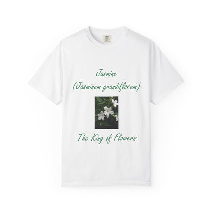 Jasmine Flower Unisex Garment-Dyed T-Shirt - The King of Flowers Design