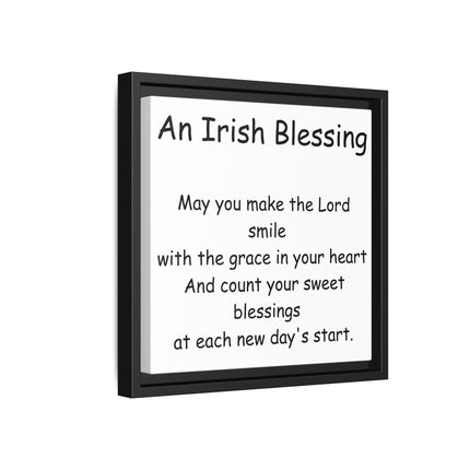 Canvas Wall Art — “An Irish Blessing” Framed Matte Print