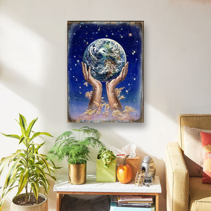 Weep of the World Fantasy Wooden Wall Art by Josephine Wall - Fantasy Decor - 852131-JW-3