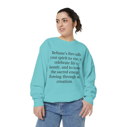 Beltane Quote Sweatshirt – "Beltane’s fire calls your spirit to rise"