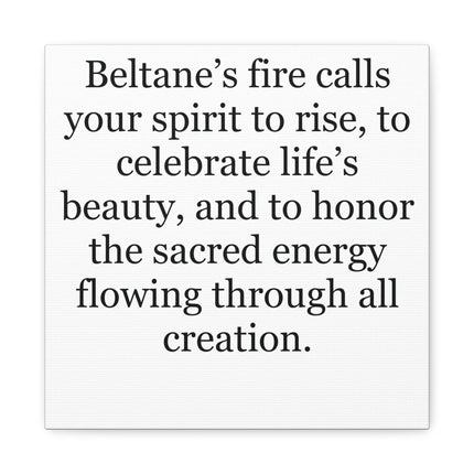 Beltane Quote Canvas Wall Art