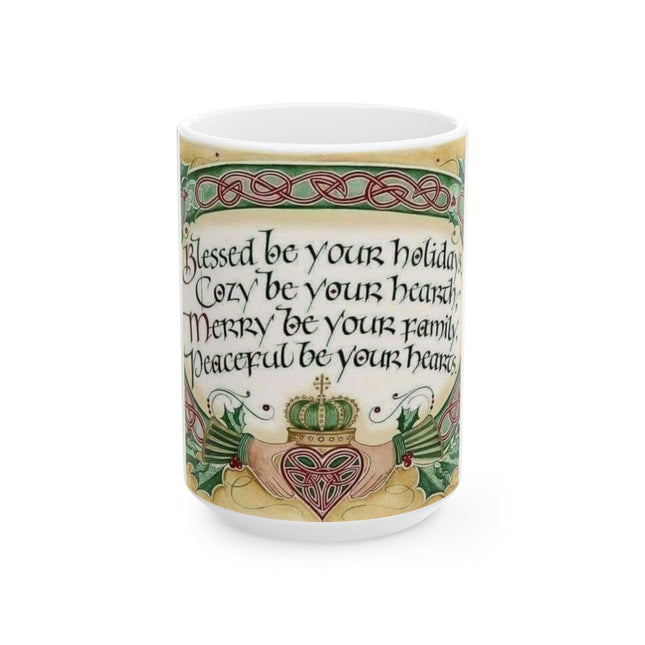 Blessed Be Your Holidays Mug – Cozy & Peaceful Ceramic, 15oz