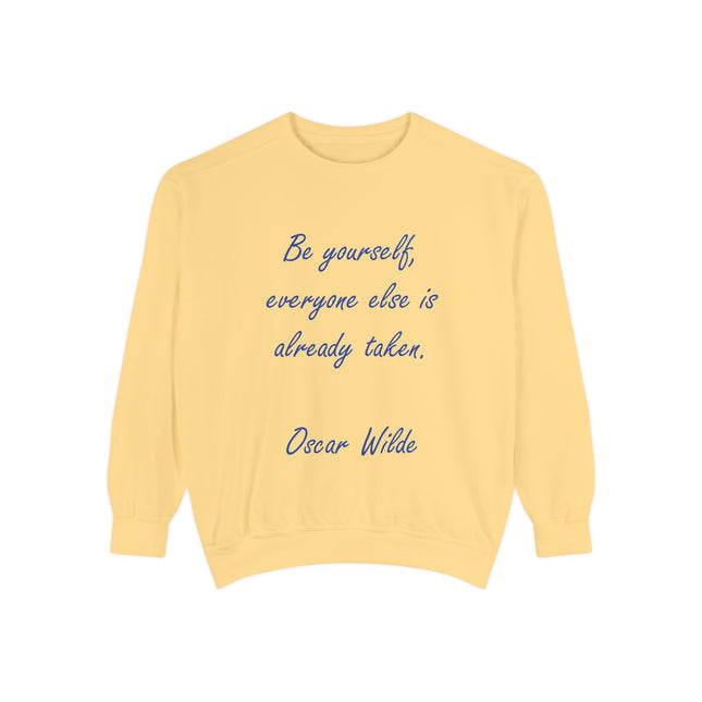 Inspirational Quote Sweatshirt: 'Be Yourself'