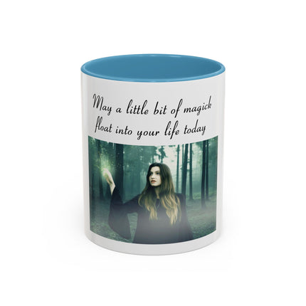 Magick Forest Accent Coffee Mug — "May a little bit of magick float into your life today"