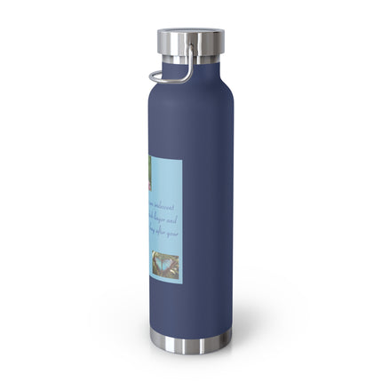 Inspirational Copper Vacuum Insulated Bottle - 22oz Rumi Quote