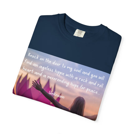 Inspirational Unisex Garment-Dyed T-shirt for Peace Lovers