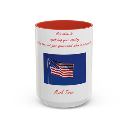 Mark Twain Quote Mug – 15oz Patriotic Accent Mug