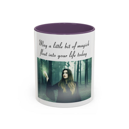 Magick Forest Accent Coffee Mug — "May a little bit of magick float into your life today"