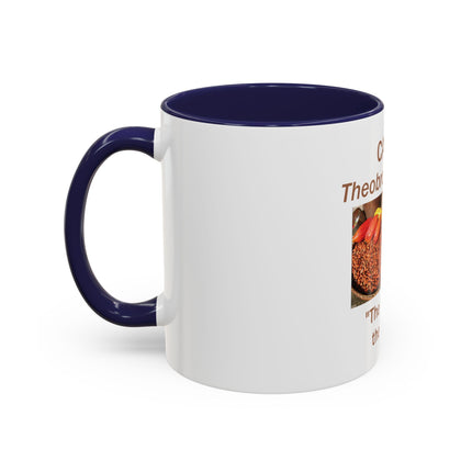 Cacao Coffee Mug – "The Food of the Gods" Botanical Cocoa Illustration (11/15 oz)