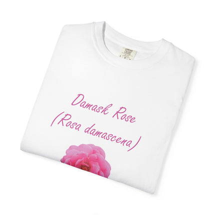 Damask Rose Unisex T-shirt - The Queen of Flowers Design