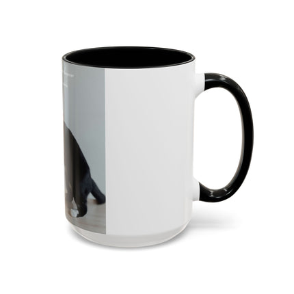 Cat Lovers Accent Mug – 15oz Ceramic Cup with Sleepover Quote