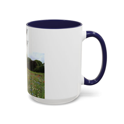 Bloom Wildly Accent Mug – 15oz Ceramic with Floral Design