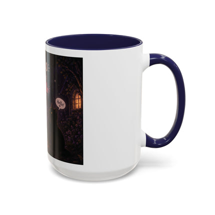 Halloween Ghost Coffee Mug — “Boo is just hello in ghost language” Accent Mug