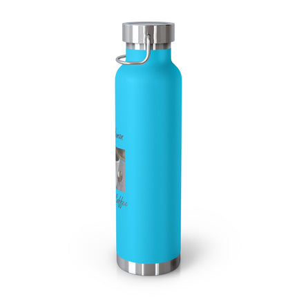Insulated Coffee Bottle 22oz — "Instant Human, Just Add Coffee" Vacuum Flask