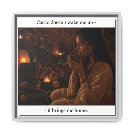 Cacao Brings Me Home Matte Framed Canvas – Cozy Boho Wall Art