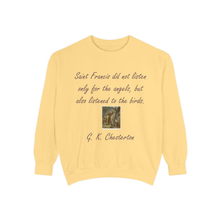 Inspirational Sweatshirt with Saint Francis Quote