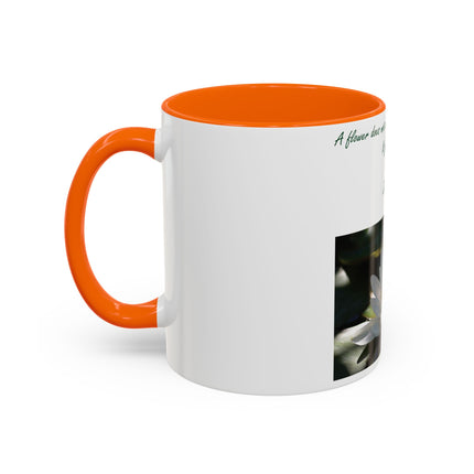 Zen Saying Accent Coffee Mug - Inspirational Flower Design - Perfect Gift for Mindfulness Lovers - 11oz
