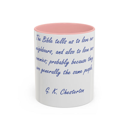 Chesterton Quote Mug – 11oz Accent Cup for Literary Peacemakers