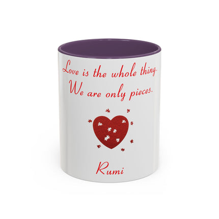 Rumi Love Quote Mug – 11oz Accent Cup for Coffee & Connection
