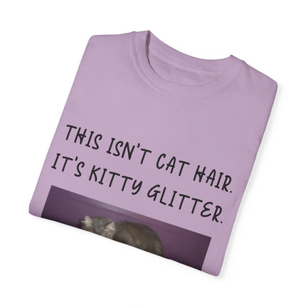 Kitty Glitter T-Shirt – Unisex Cat Lover Tee with Playful Quote