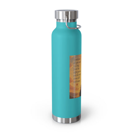 22oz Vacuum Bottle — 'Sometimes You Need A Hug' Sunset Design