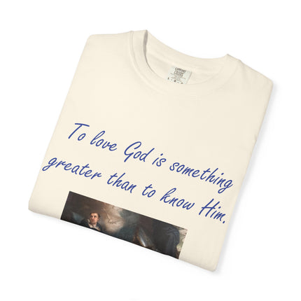 Inspirational Saint Thomas Aquinas T-Shirt – Unisex Garment-Dyed Tee for Faith and Philosophy Lovers