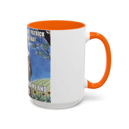 Accent Coffee Mug – Cat & Saint Humor – 15oz Gift Idea