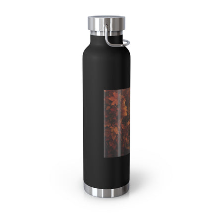 22oz Copper Vacuum Bottle — Autumn Leaves Cider Design