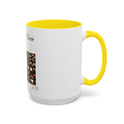 Chocolate Is Brain Fuel Coffee Mug — Chocolate Lovers Accent Mug (11/15oz)