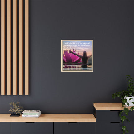 Framed Wall Art - 'Ageless Hippie' Inspirational Yoga Canvas