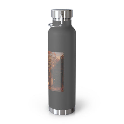 22oz Copper Vacuum Bottle — Autumn Leaves Cider Design