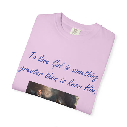 Inspirational Saint Thomas Aquinas T-Shirt – Unisex Garment-Dyed Tee for Faith and Philosophy Lovers