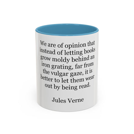 Jules Verne Quote Coffee Mug — Literary Quote Accent Mug (11/15oz)