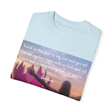 Inspirational Unisex Garment-Dyed T-shirt for Peace Lovers
