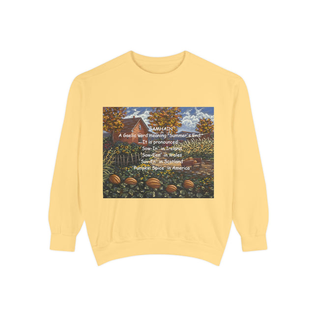 Samhain Sweatshirt – Cozy Unisex Pullover with Pumpkin Spice Wit