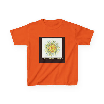 Kids Summer Solstice Tee - Happy Sun Design for Celebrations