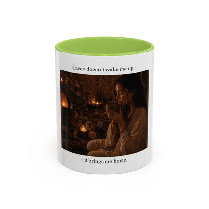 Cacao Brings Me Home Accent Coffee Mug – Cozy Ritual Hot Chocolate Gift (11/15oz)