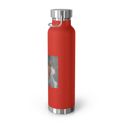 Cat Lover 22oz Insulated Water Bottle — 'Real Men Love Cats' Red Vacuum Flask
