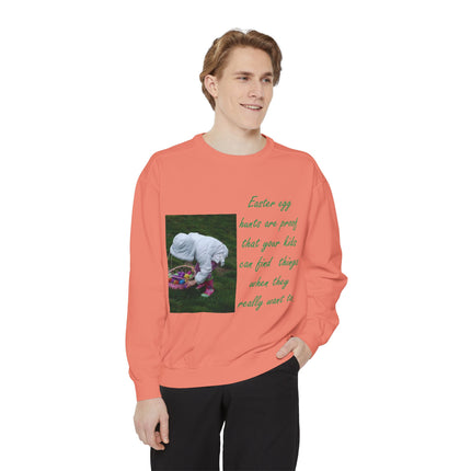 Parenting Humor Sweatshirt – Easter Egg Hunt Edition