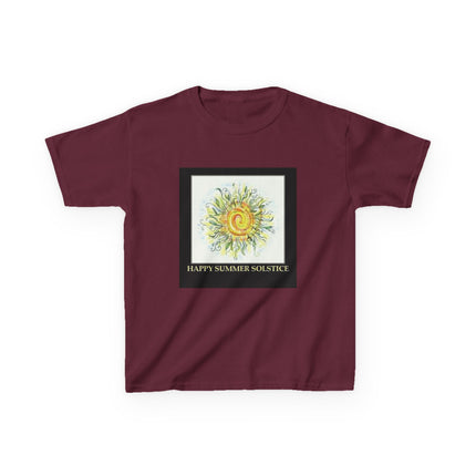 Kids Summer Solstice Tee - Happy Sun Design for Celebrations