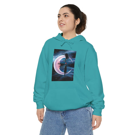Crescent Moon Black Cats Hoodie — Rose Offering Cat Moon Graphic