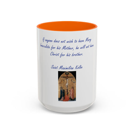 Religious Coffee Mug — Saint Maximilian Kolbe Quote & Sacred Image (11/15oz)