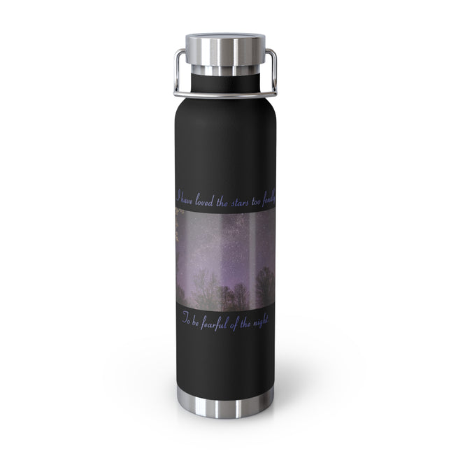 Starry Night Insulated Water Bottle - 22oz, Inspirational Quote