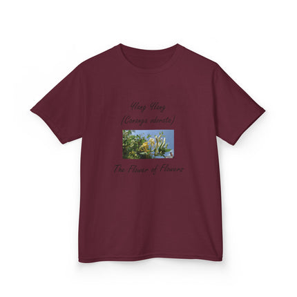 Ylang Ylang Kids Cotton Tee – “Flower of Flowers” Graphic Shirt