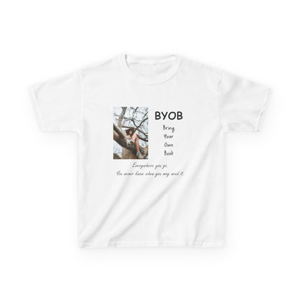 Kids BYOB Tee – “Bring Your Own Book” – Heavy Cotton T-Shirt