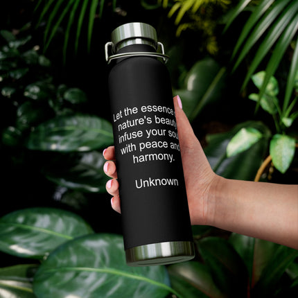 22oz Insulated Bottle — "Let the essence of nature's beauty" Inspirational Quote