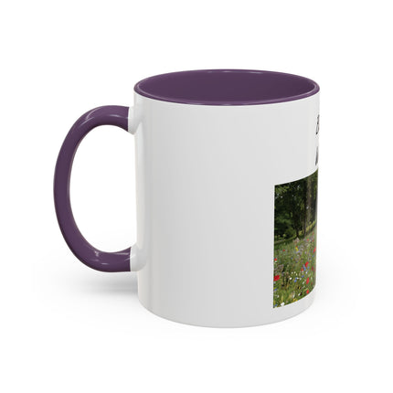 Bloom Wildly Floral Accent Coffee Mug — Inspirational Garden Photo 11/15oz