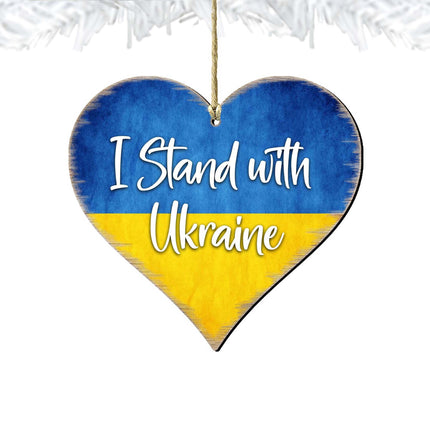 I Stand with Ukraine Wooden Ornaments by G. DeBrekht - International Decor - 8187121-4
