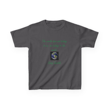 Kids Tee – “We Belong to the Earth” Quote – Eco-Friendly